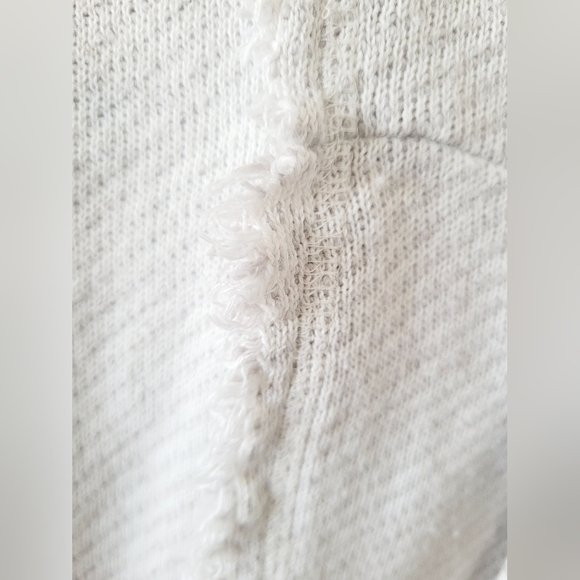 Natural Reflection Women's 100%Cotton Slouchy Knit/Fringe Short Sleeve Hoodie M - Picture 12 of 16